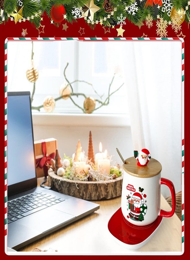 LAIAMER Christmas Coffee Warmer with Mug Set, Coffee Cup Warmer Coffee Mug Warmer with Auto Shut Off for Desk Home Office, Coffee Gifts Xmas Gifts for Coffee Lovers Mom Her Wife Girlfriend Daughter - Image 5